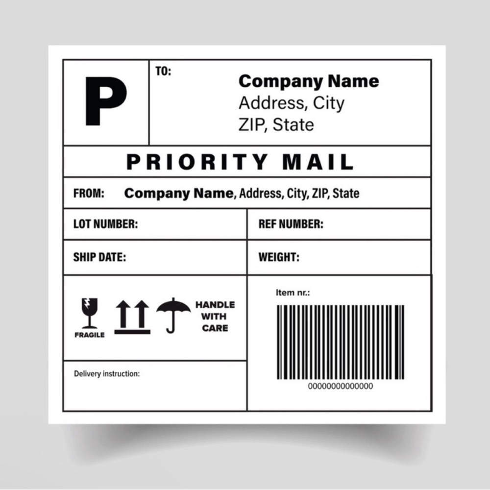 Priority Mail Shipping Label